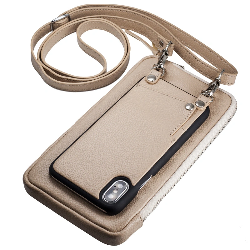 Al997 Purse Lanyard Wholesale Customizable Crossbody Wallet Luxury Custom Cases Leather Waterproof Cell Designer Mobile Phone Bag Case