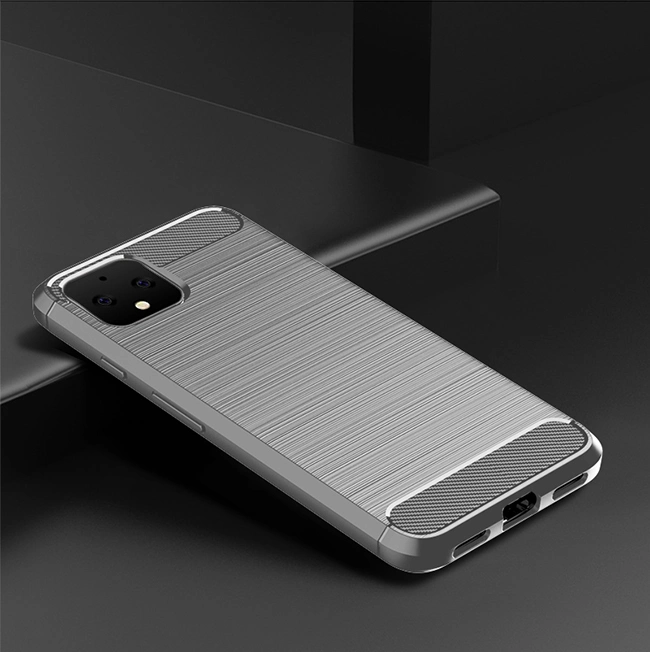 Shockproof Carbon Fiber Brushed Mobile Phone Case for Google Pixel 4 Google Pixel 4 XL