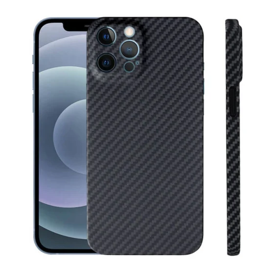 Wholesale Carbon Fiber Fine Hole Camera Protection Fine Texture Advanced Sense Shockproof Phone Case for iPhone 12 PRO Max Cell Phone Case Phone Accessories